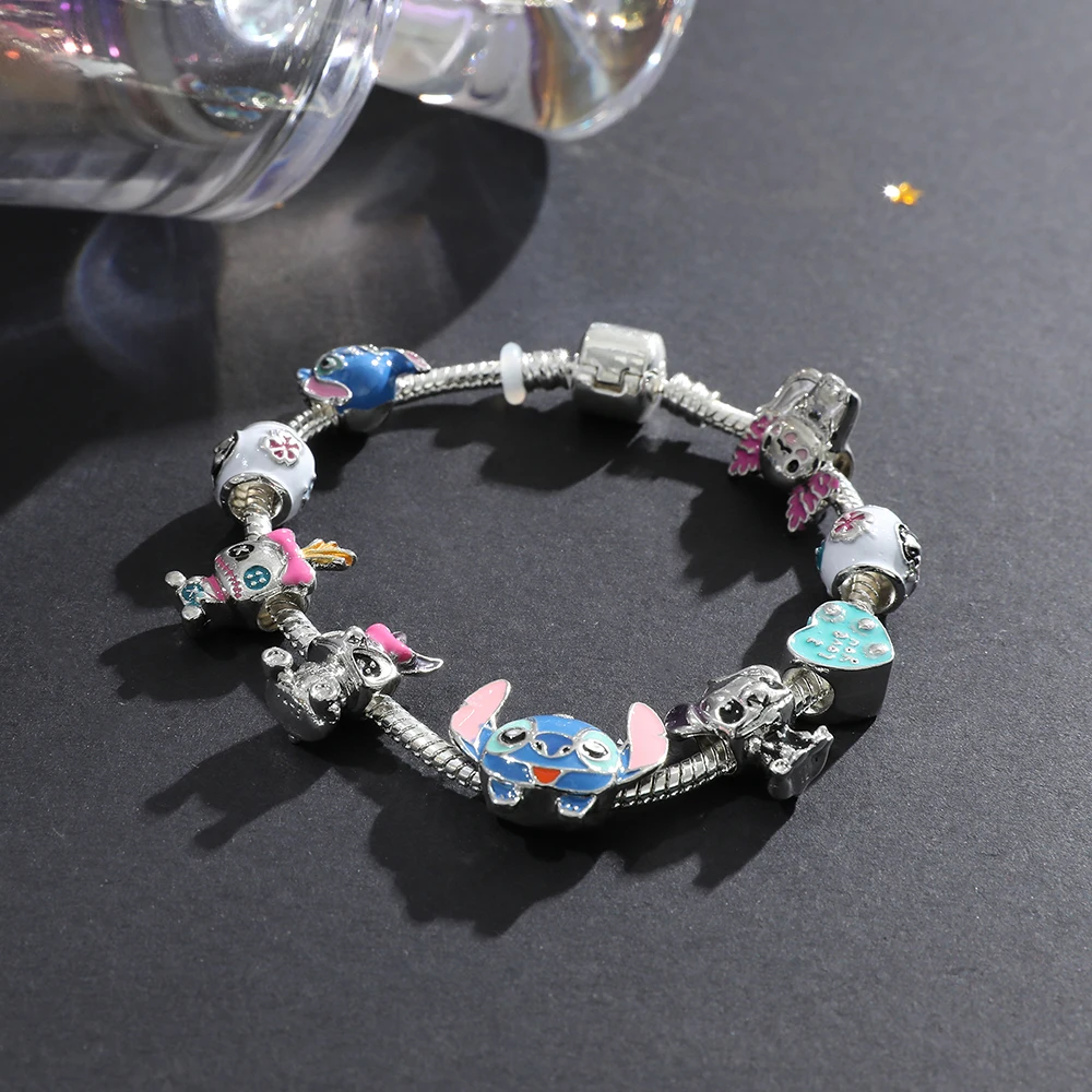 Cartoon Stitch Bracelets Women Men New Hand Chains Fashion Metal Jewelry Y2k Jewelry Bracelet Luxury Accessories Girls Gift