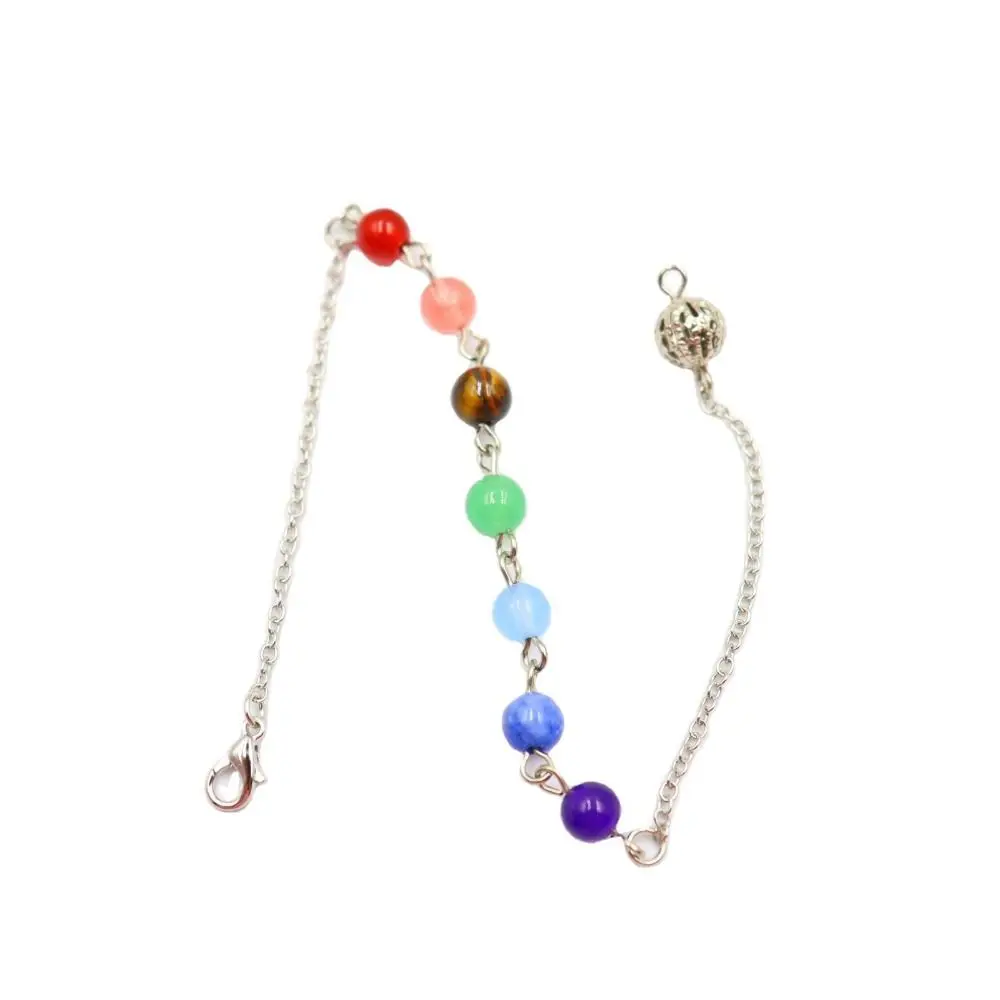 7 Chakra Bead Chakra Bead Chain Silver Color DIY Pendulum Pendant Accessories Jewelry Findings Gold Color