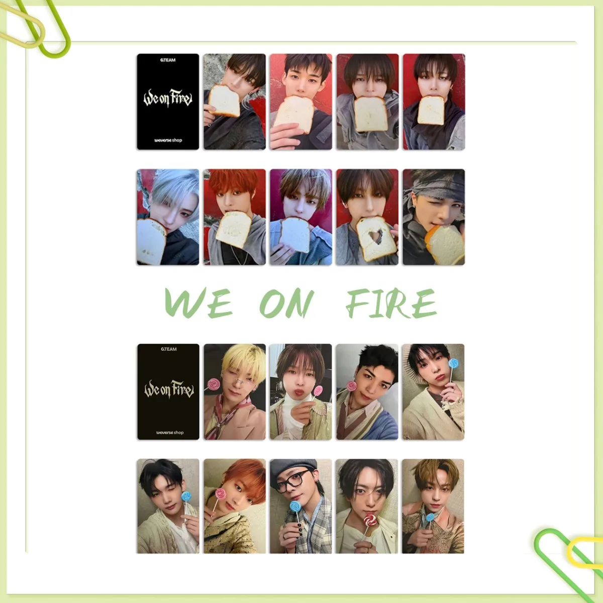 2026 YUMA FUMA NICHOLAS Showcase Ver Double Sides Lomo Card HARUA EJ K And Team Character WE ON FIRE Photocards Fans Collection