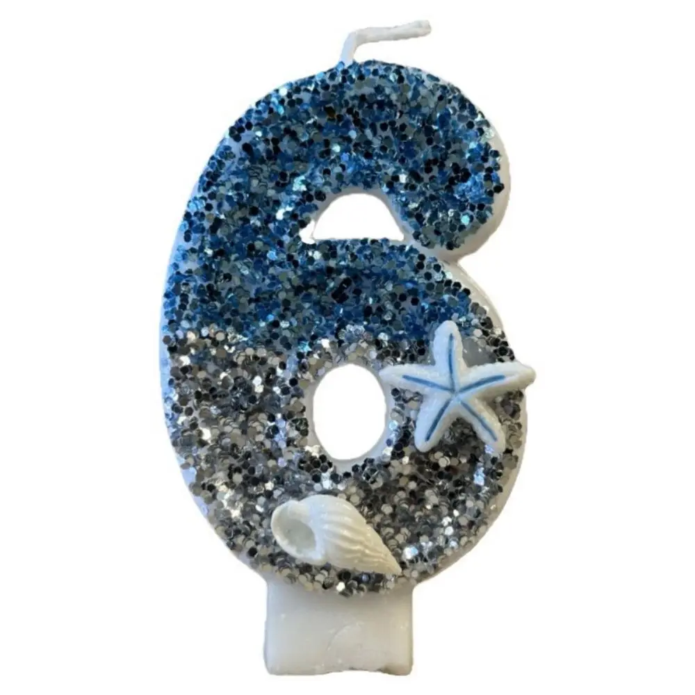 Beach Shell Number Birthday Candle Summer Outdoor Party Travel Wedding Anniversary Celebration Cute Conch Starfish Decoration
