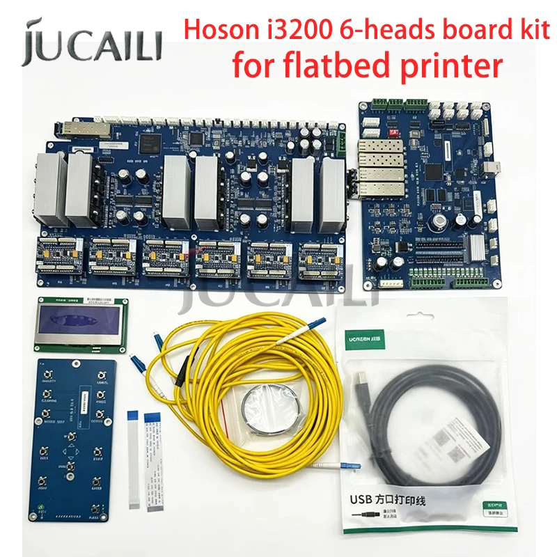Jucaili Hoson I3200 6-Heads Board Kit For Flatbed Printer For I3200 Printhead Carriage/Main Board For Xuli Allwin Printer Parts