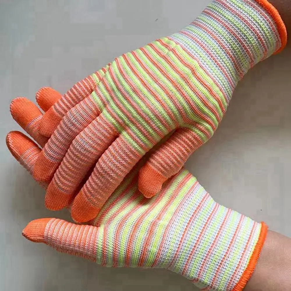 1 Paar atmungsaktive Arbeits handschuhe Nylon Industrie handschuhe tragbare Gartenarbeit Arbeit Unkraut Bau Schnitt Frauen Männer