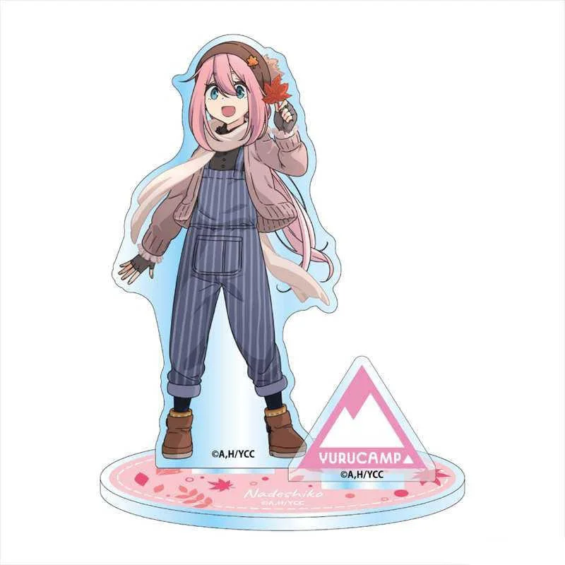 Loen Anime Peripheral Store Laid-Back Camp Aoi Inuyama HD Double insertion Acrylic Stand Desktop Decor Fans Gift About 15cm+6cm