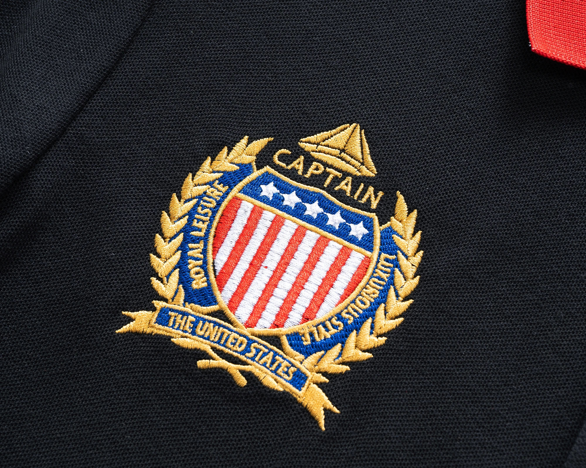Herren Poloshirt USA Chicago Kurzarm Royal Freizeit Sport Party Baumwolle Bestickt Mit Schlitz Kontrastfarbe Original – Detail 17