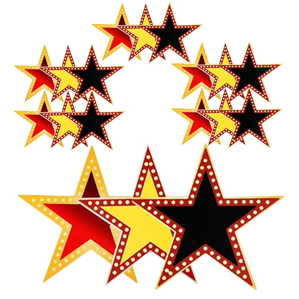 

18 Sheets Star Cardboards Red Carpet Party Decorations Movie Night Photo Booth Props Classroom Wall Bulletin Board Movie Star