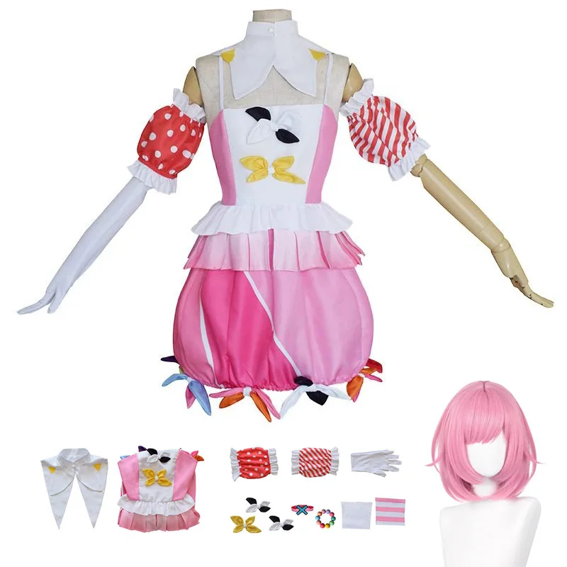 

PJSK Emu Otori Uniform Dress Wig Halloween Party Cos Women Girls Otori Emu Cosplay Project Sekai Colorful Stage Cosplay Costumes