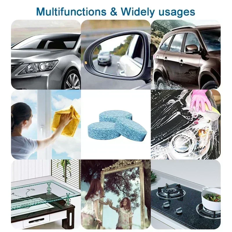 2/100Pcs Solid Cleaner Car Windscreen Cleaner Effervescent Tablet Auto Wiper Glass Solid Cleaning Concentrated Tablet view 5