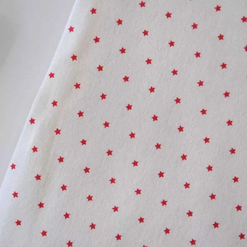 Beige Cotton Star Wave Pattern Brushed Fabric Handmade DIY Sewing Material