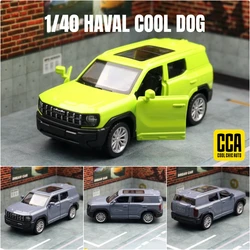 1/40 Haval Cool Dog Hybrid SUV Sport Toy Car For Children CCA Diecast Metal Miniature Model Pull Back Collection Gift Boys