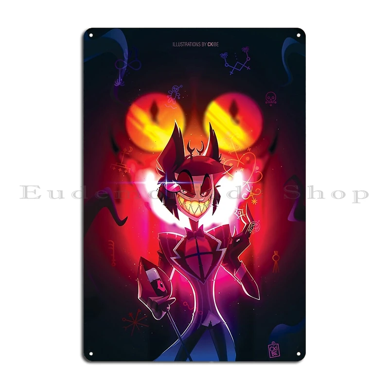 Insane Alastor the Radio Demon Stayed Gone Metal Signs Plaques Decoration Print Club Pub Tin Sign Poster