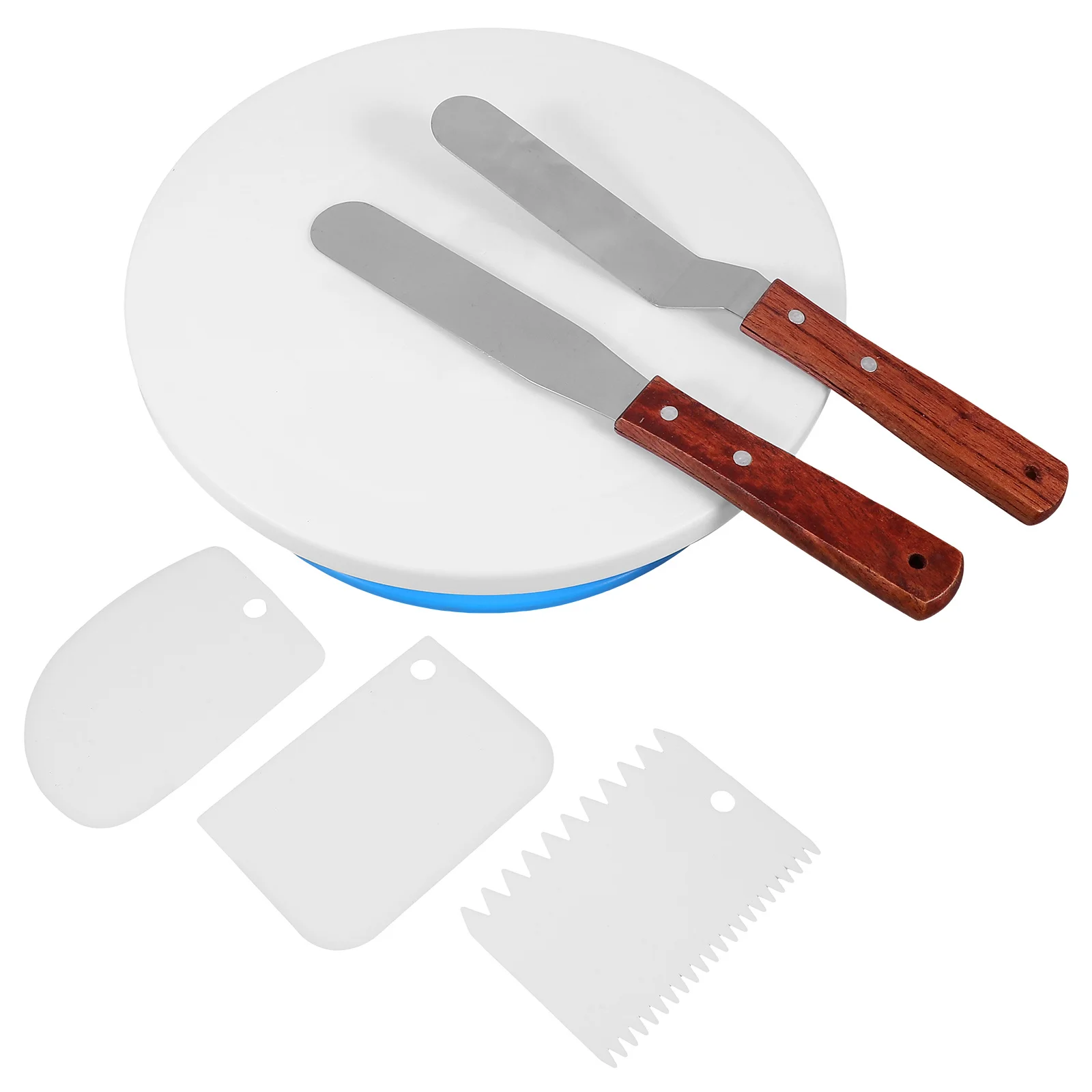 

1Set Revolving Cake Stand 360 Degree Rotation Clockwise Counterclockwise Easy to Clean for Home and Shop Cake Stands