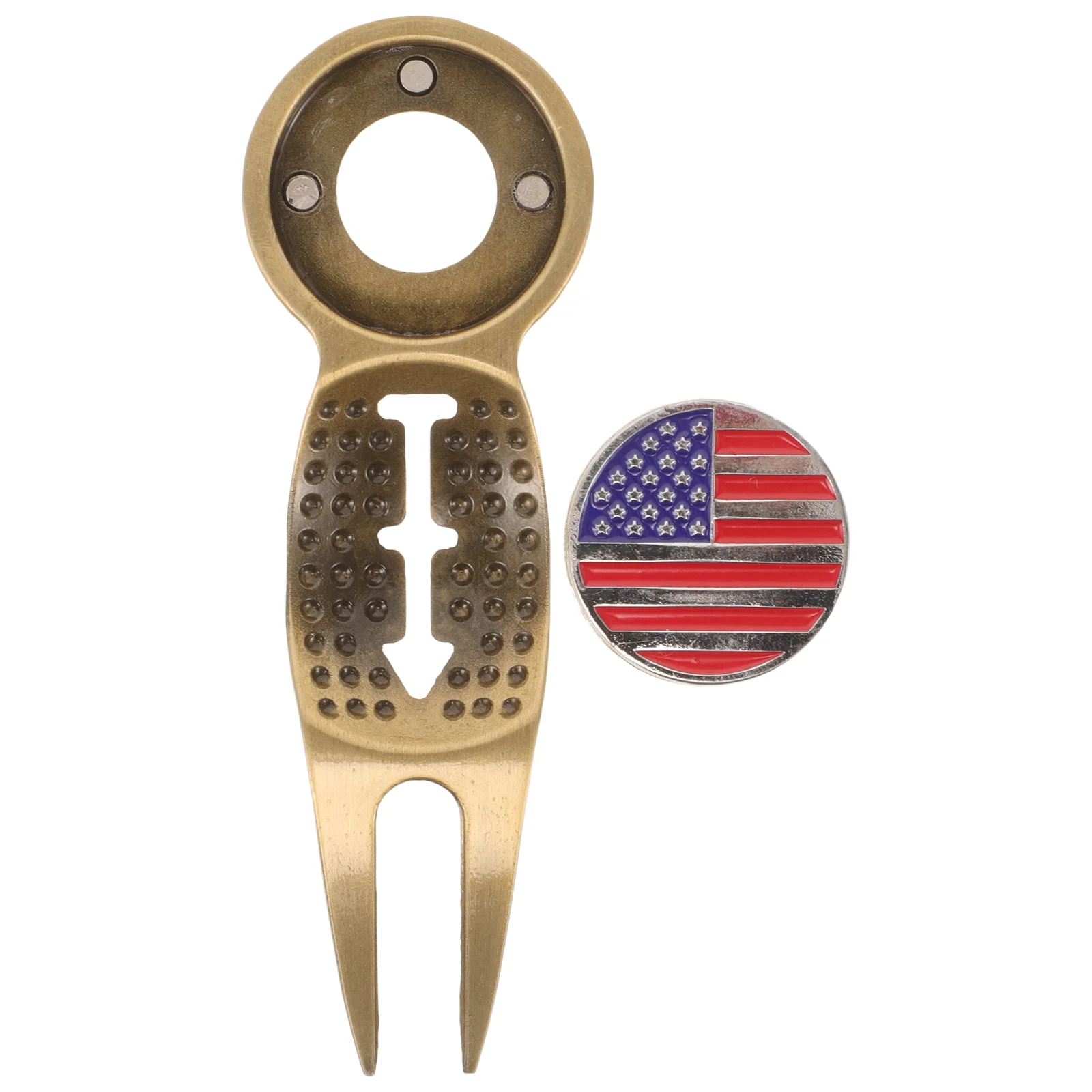

Golf Fork Ball Marker Tool Accessories Golfing Professional Lawn Repairing Major