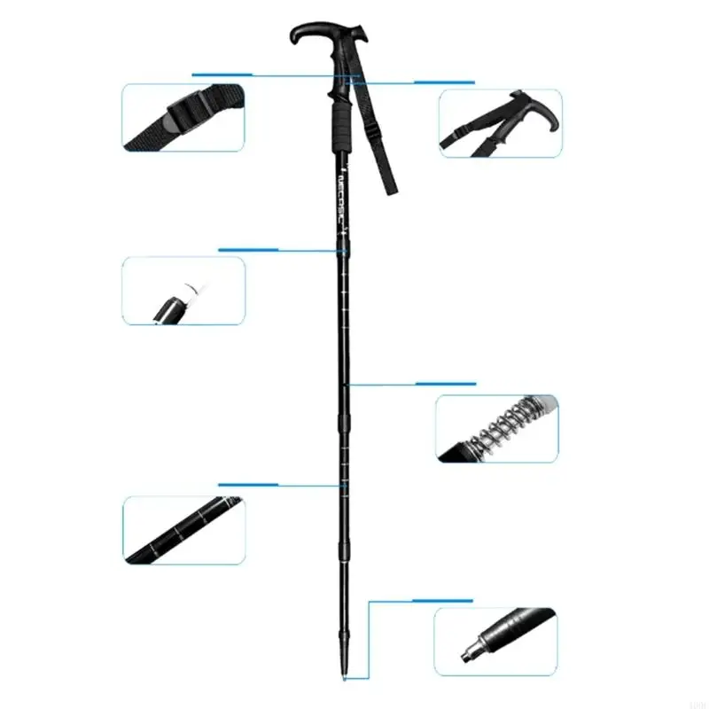 

Comfortable Grip Hiking Poles High Strengths Aluminum Alloys Trekking Staff for Mountain Climbing and Snow Walking 400C