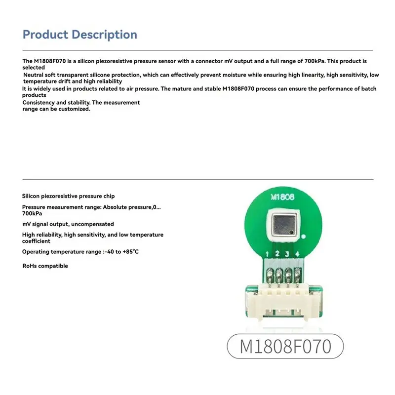 M1808 F070mv For Digital Tire Pressure Sensor For Air Compressor& Air Pump/For Digital Tire Pressure Pump Barometer