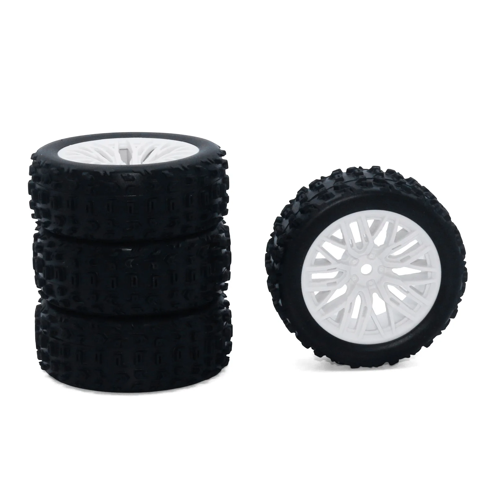 Arrma Grom 1/18 Tire Upgrade Kit 67mm Rubber Tires 4 Pieces 12mm Hex Suitable for Typhon Grom and Other 1/18 Models
