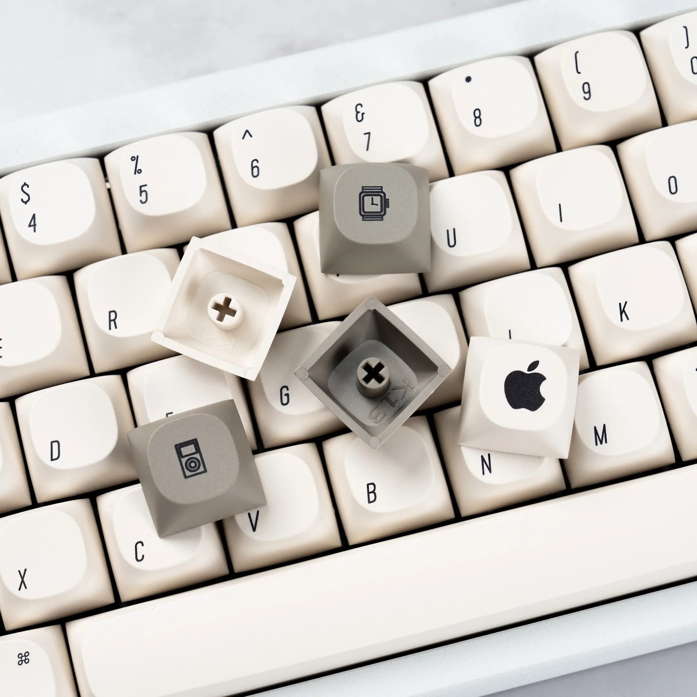 Mac Minimalistische Stijl Thema Keycap Set Pbt Custom Dye-Sublimatie Sleutel Cap Ma Profiel Keycap Voor Gaming Mechanische Toetsenbord Cadeau