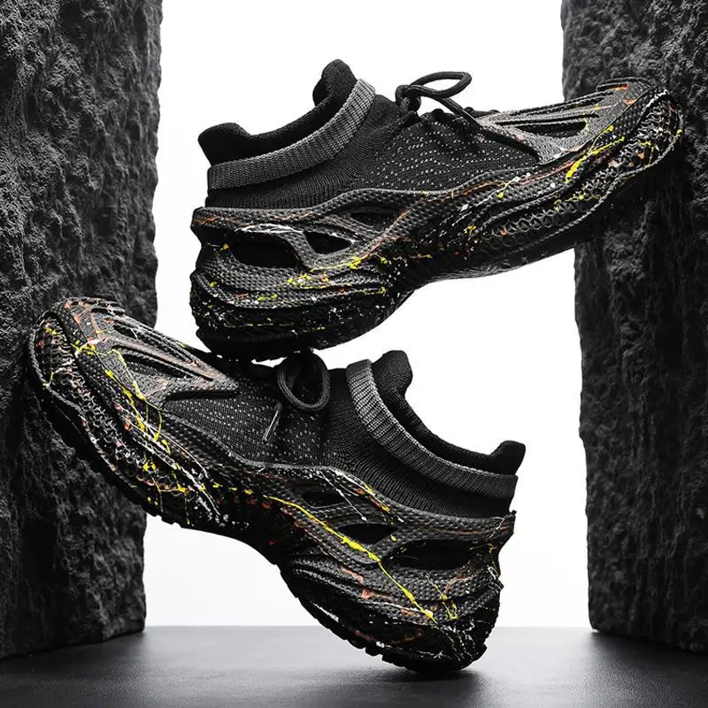 

Luminous Sports Shoes Shoes Men's Versatile Casual Shoes Trendy Shoes Men's Summer Breathable Mesh Sock Shoes