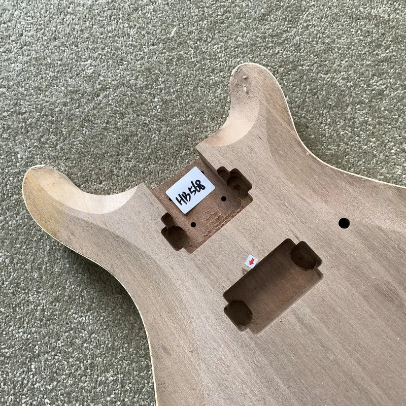 HB568  Unfinished Harleybenton HCG24  Electric Guitar Body HH Pickups Solid Redwood DIY Parts Replace Accessories