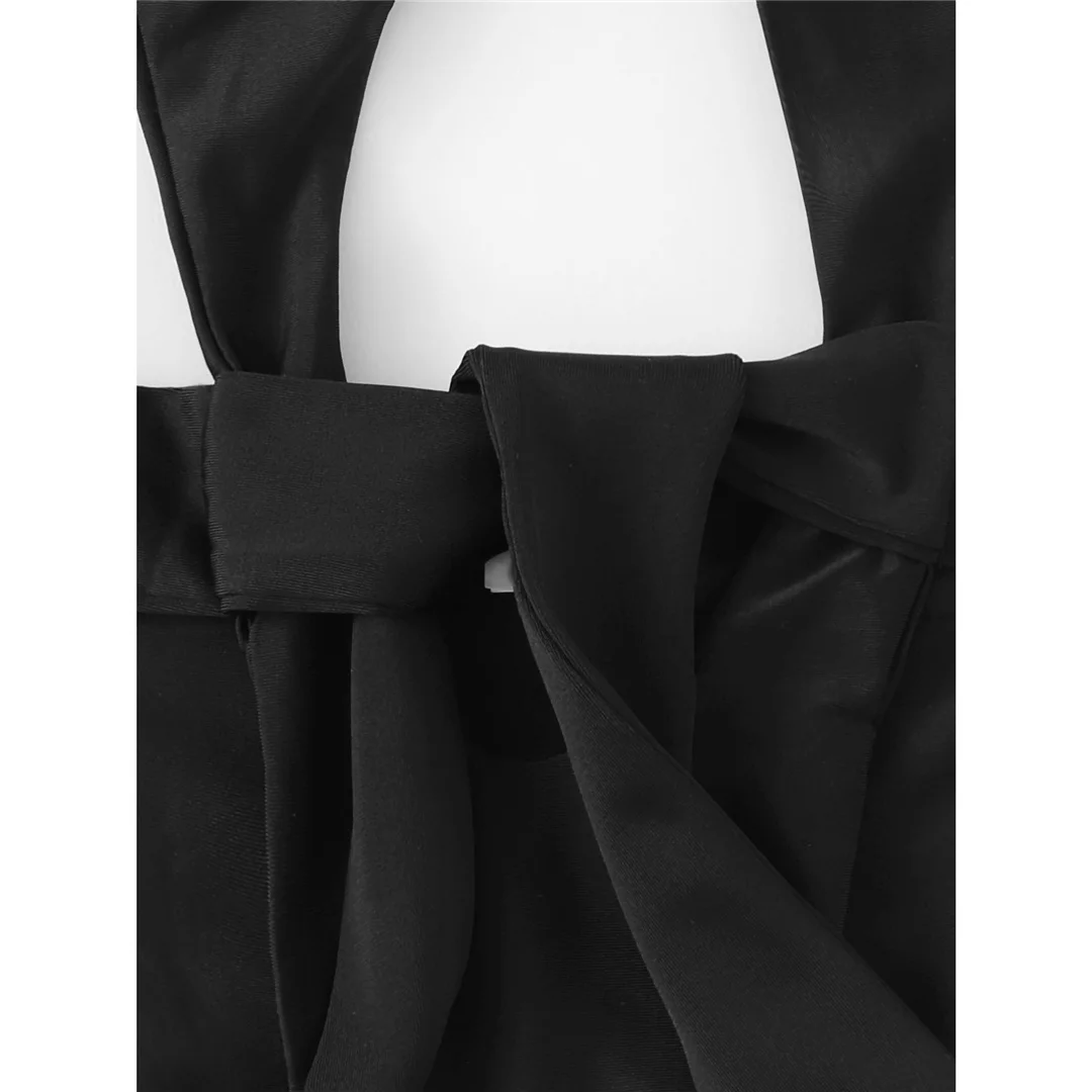 Sexy Cut-Out Neckholder Trikini mit hohem Beinausschnitt, einteiliger Badeanzug, Damen-Bademode, weiblicher Monokini, gepolsterter Badeanzug, Badebekleidung, Schwimmanzug V7968 – Detail 14