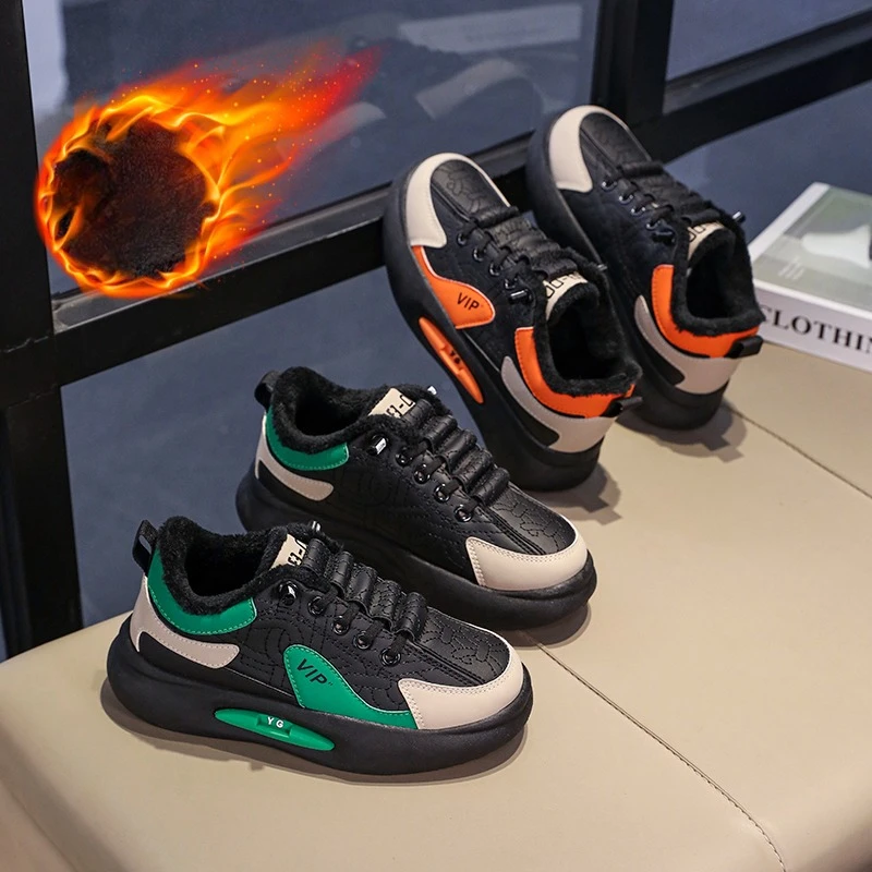 

Детская повседневная спортивная обувь унисекс на плоской подошве, осенне-зимняя модная обувь для мальчиков и девочек с гладкой подошвой для использования в помещении и на открытом воздухе