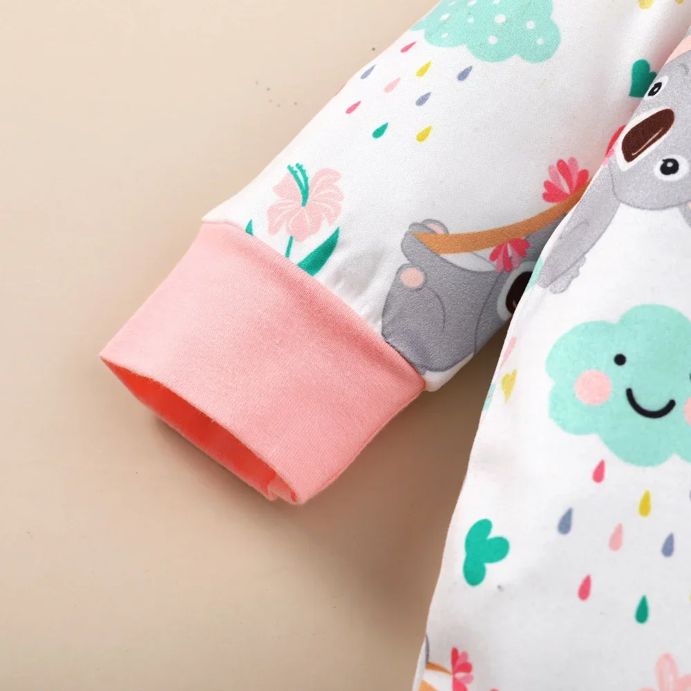 Newborn Baby Girl Bodysuit Cute Koala Long Sleeve Romper+Headband 2PCS Outfits Clothes for Infant 0-12 Months all Seasons Wear