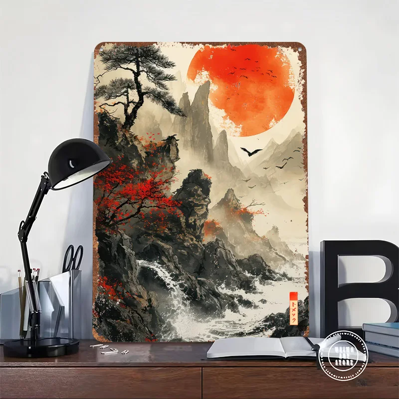 River Printed Poster Customized Wall Art Retro Vintage Metal Tin Signs for Home Bedroom Decorations Office Decoration Gaming