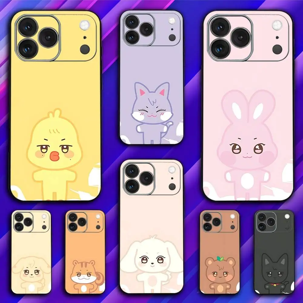 

Cute A-ANITEEZS Phone Case For iPhone 17,16,15,14,13,12,11,Pro,Max,Plus,X,XS,SE4,E,Mini,Soft Black Case