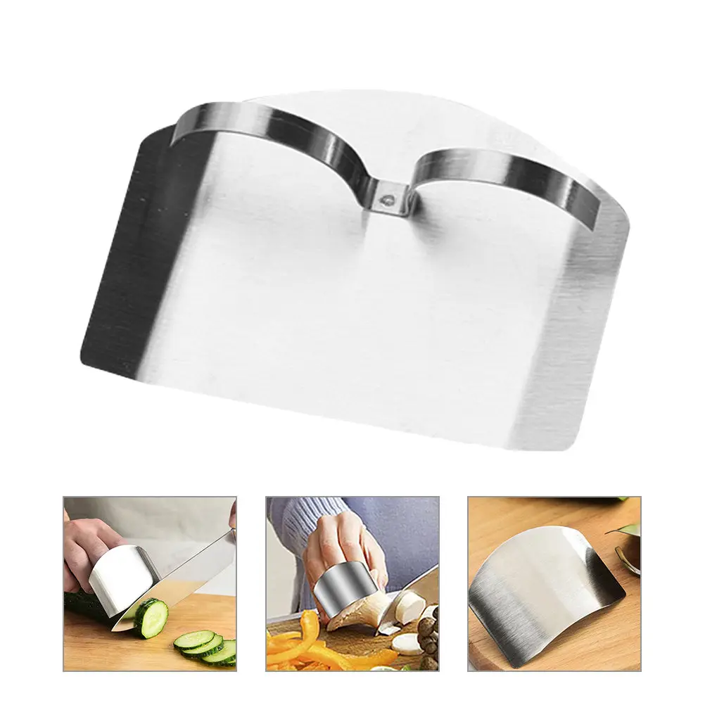 5Pcs Stainless Steel Finger Guards Cutting Protector Kitchen Hand Safety Shield Finger Cover for Slicing Chopping Dicing
