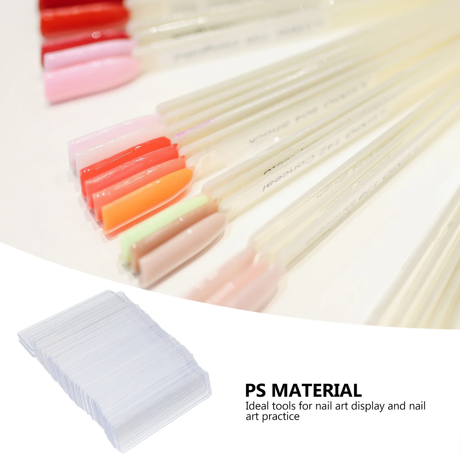 100 قطعة من حامل عرض فن الأظافر الفاخر، أداة عملية لصالونات التجميل والمدرسة والمنزل، حامل طرف بلاستيكي #3