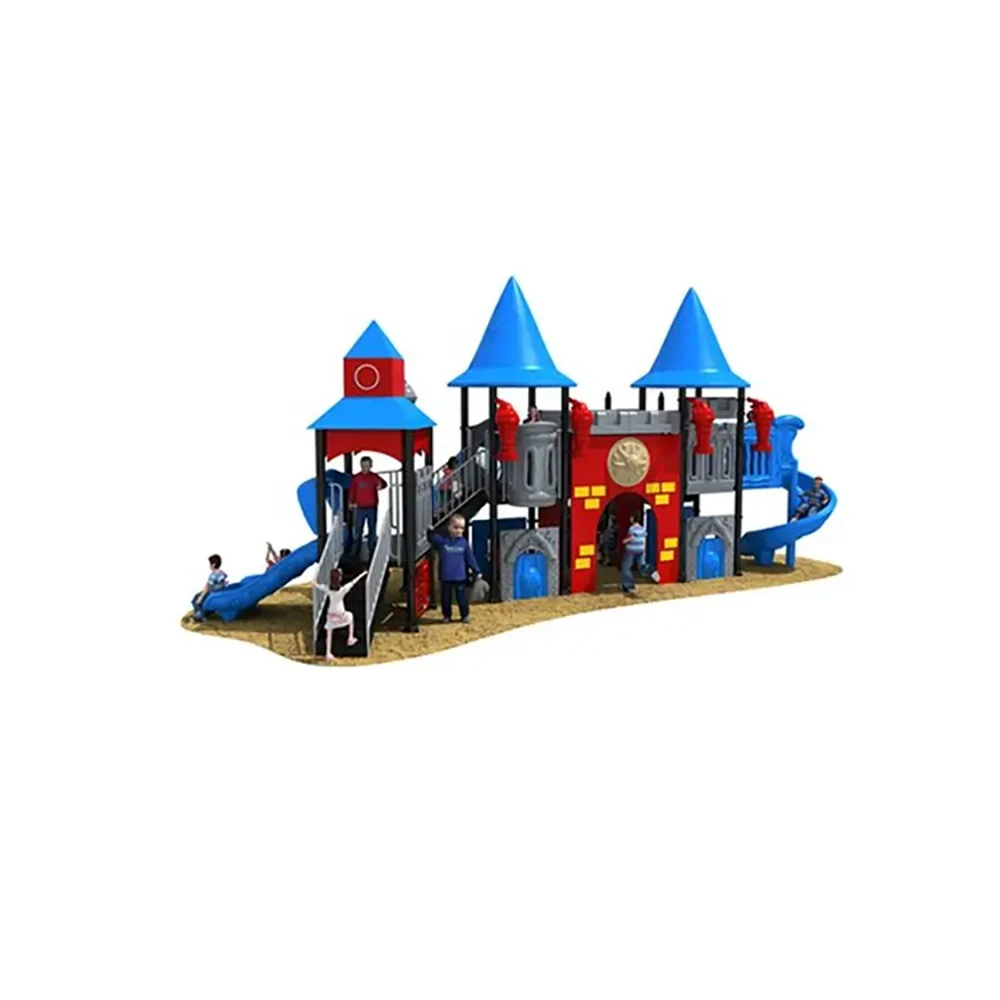 High Quality Large Outdoor Children Playground Building Equipment Slides