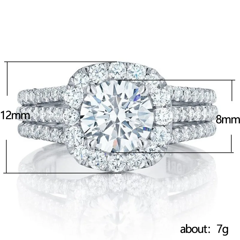 Anillos de moda Huitan para mujer con circonita cúbica brillante, anillos de compromiso de lujo, joyería de fiesta, envío directo 5
