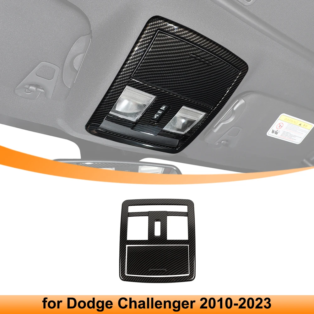 Car Roof Reading Light Lamp Decoration Cover Trim Stickers Bezel for Dodge Challenger 2010-2023 Interior Mouldings Accessories