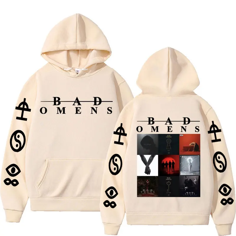 

Ограниченная серия Band Bad Omens Concert Tour, обложка альбома, толстовки для мужчин и женщин, модные пуловеры в стиле хип-хоп, толстовка, флисовая толстовка с длинными рукавами