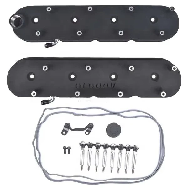 Glossy LS Black Cast Aluminum Valve Covers W/ Coil Mounts LS1 LS2 LS3 5.3 6.0 6.2
