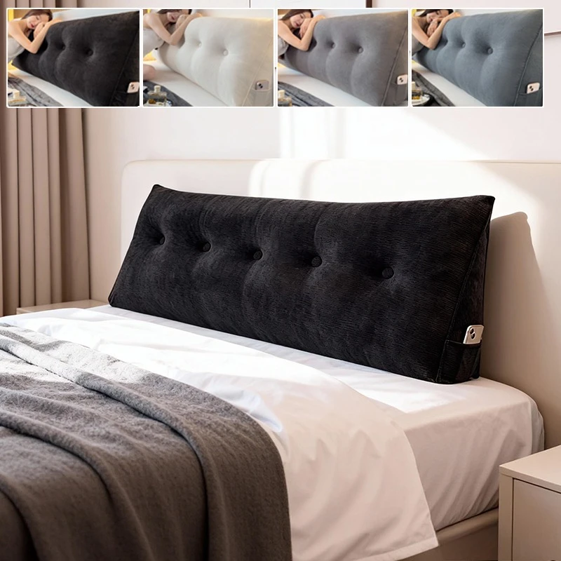 

New 1pc Modern Luxury Bed Headboard Cushion,Soft Backrest Pillow with Zipper Closure,Machine Washable for Sofa Bed,Living Room