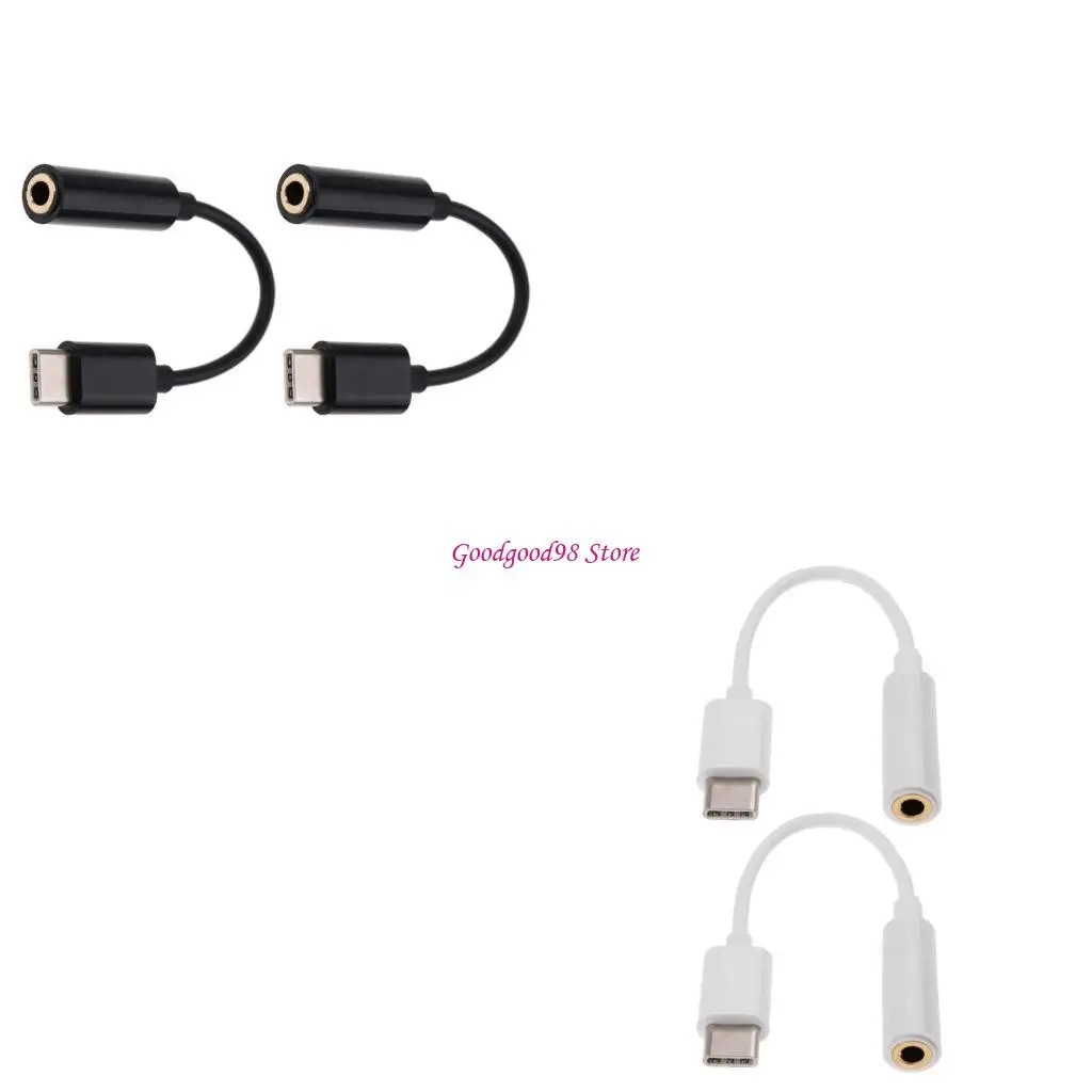

Pack of 2pcs Type C to 3.5mm Adapter Cord Headphone Type C Converter Cable W8EC