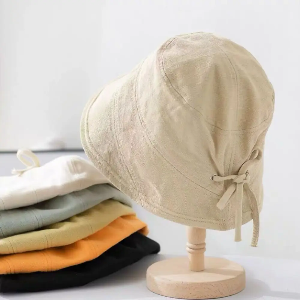 Foldable Bucket Hats for Women Summer Beach Sun Hats Outdoor Panama Fisherman Cap Female Wide Brim Sunscreen Caps