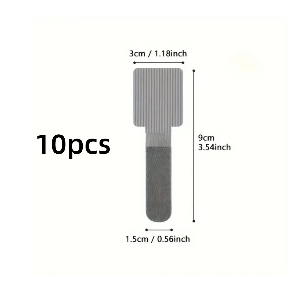 10pcs Self Adhesive Reusable Hook and Loop Cable Ties - Adjustable Cord Organizer Straps for Desk, Home & Office Cable Managemen