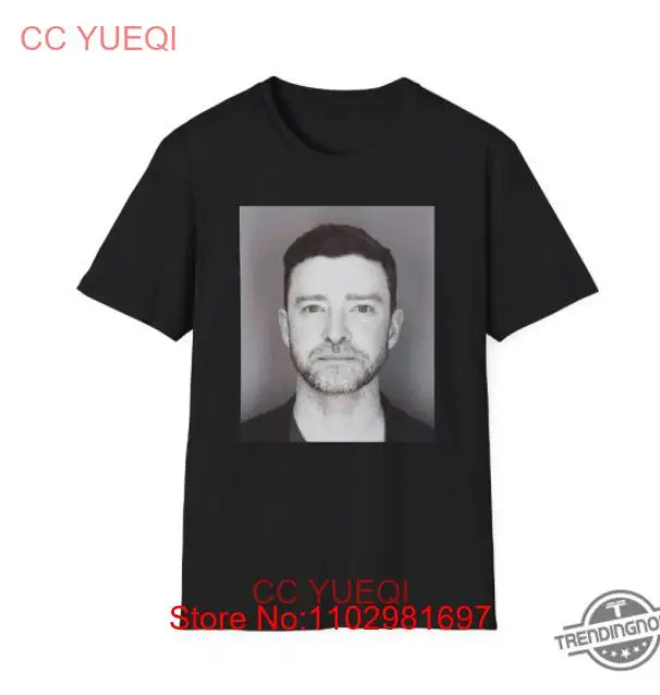 Justin Timberlake Mugshot Unisex T-Shirt, Black