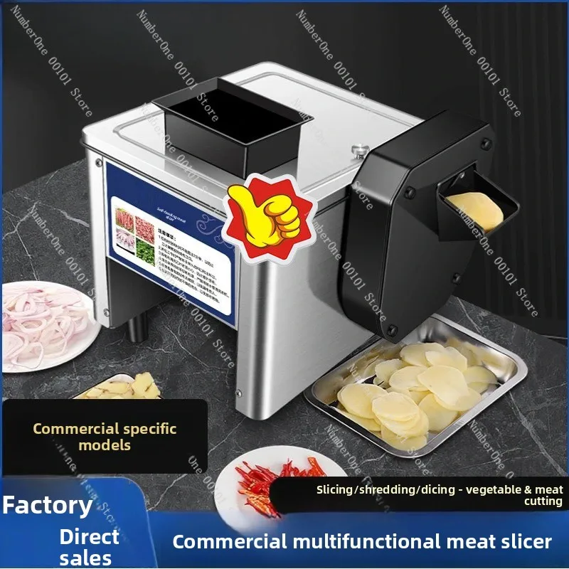 Stainless Steel Electric Meat & Vegetable Cutter, Multifunctional Slicer, Shredder & Dicer for Home & Commercial Use