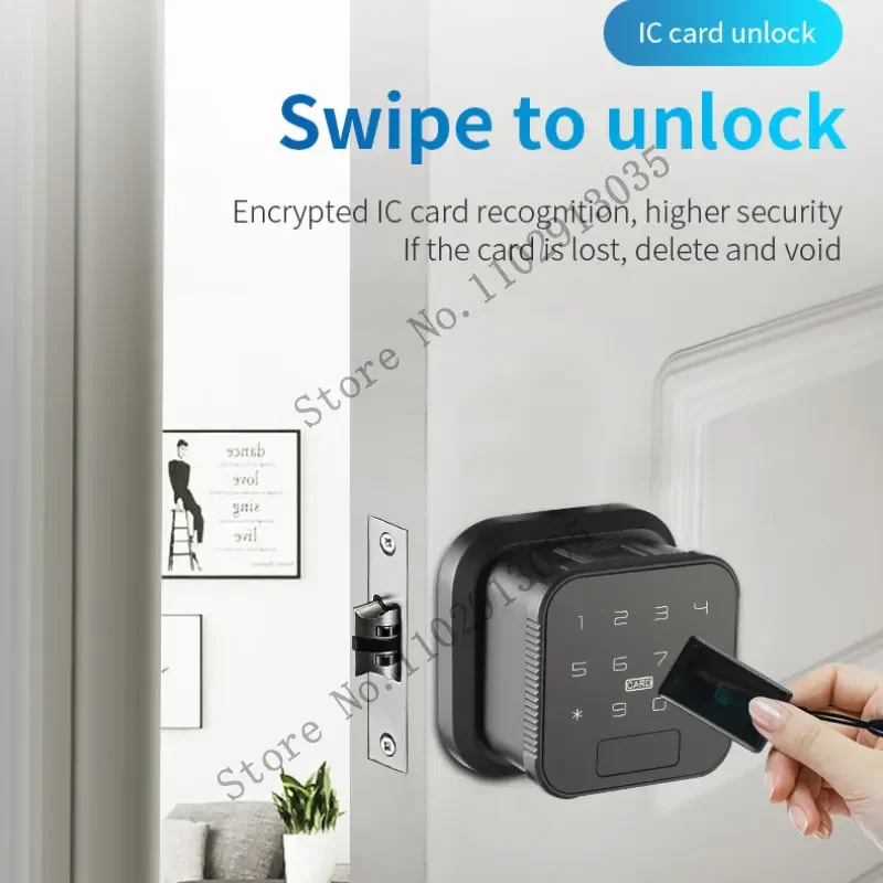 TUYA Smart Door Lock digital electronic lock TTLOCK Latch Wifi With Fingerprint IC Card Password Key Unlock USB Emergency Charge