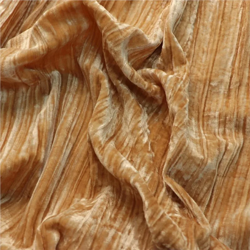 

Silk fabric velvet cheongsam women's clothing accessories crinkled