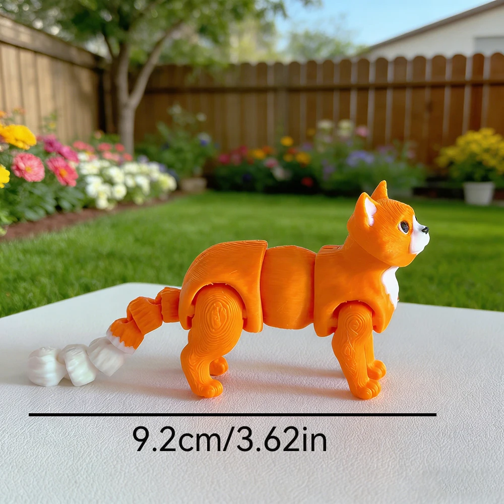 3d Printed Adorable And Cute Flower-faced Cat Model Plastic Desk Sculpture Ornament Holiday Gift