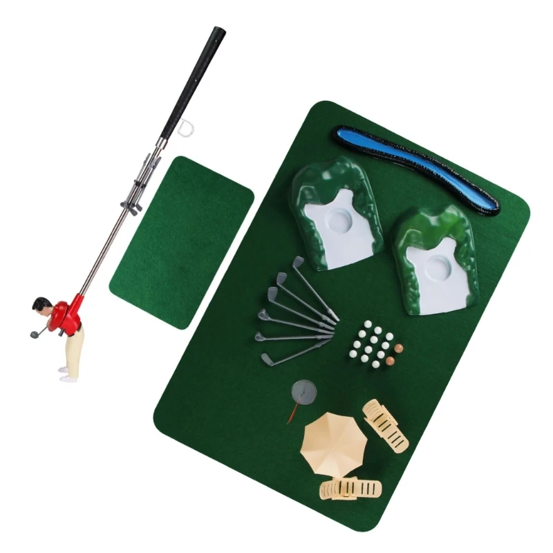 Minitype Golfer Set Conjunto acessórios golfe para crianças Jogo golfe interno Jogo golfe engraçado