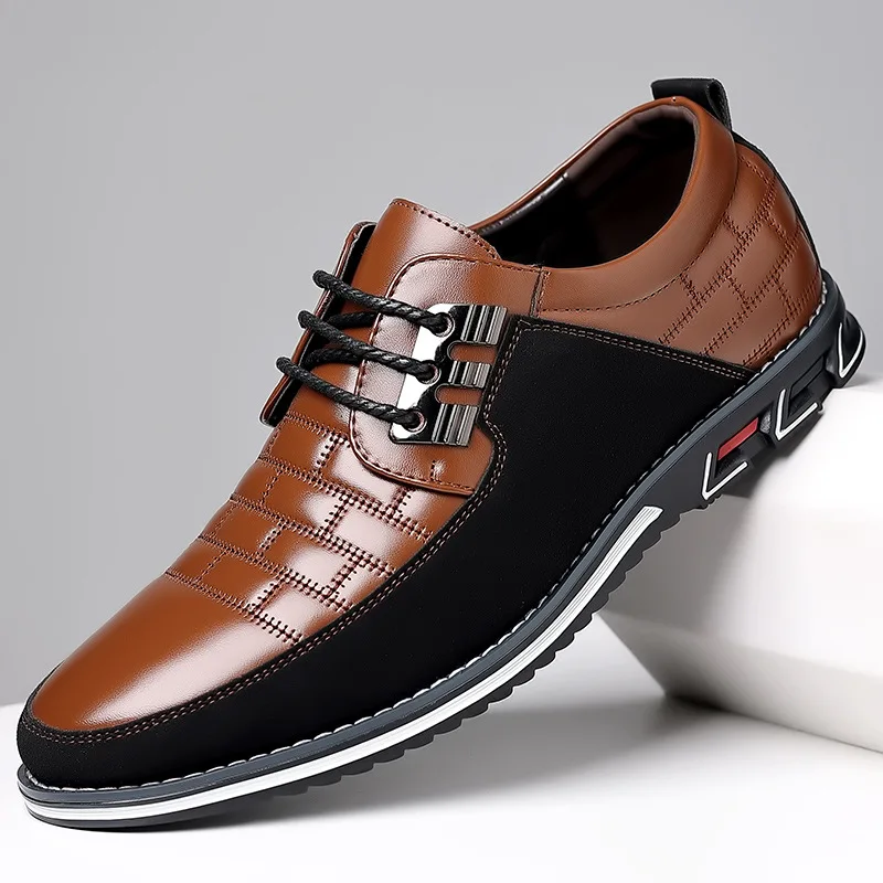 TAFN-zapatos de cuero cruzados para hombre, calzado informal, a la moda, en 5 colores