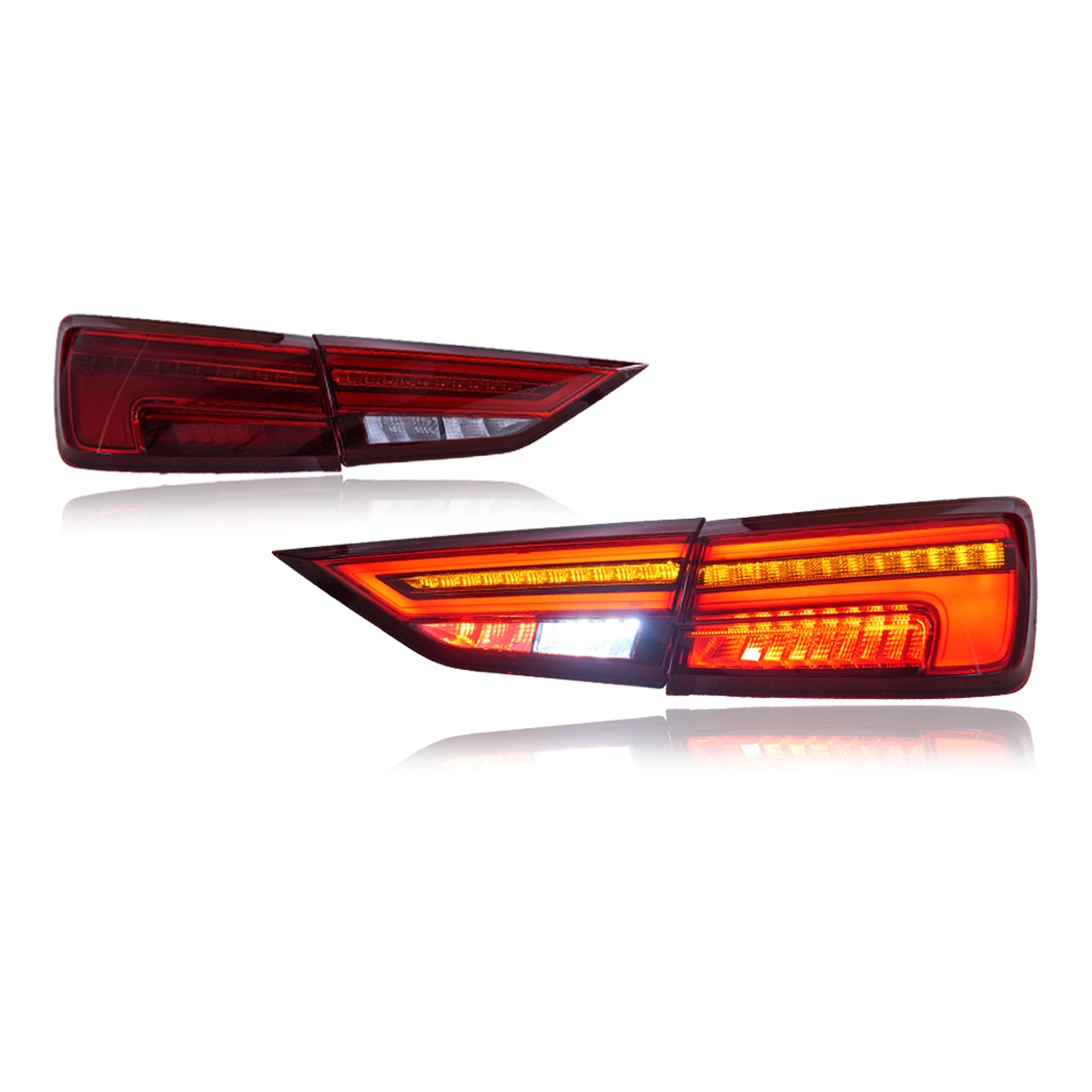 New LED sequential taillight assembly, with brake and turn signal functions, fits Audi A3 13-19, upgrade for A3 to RS3