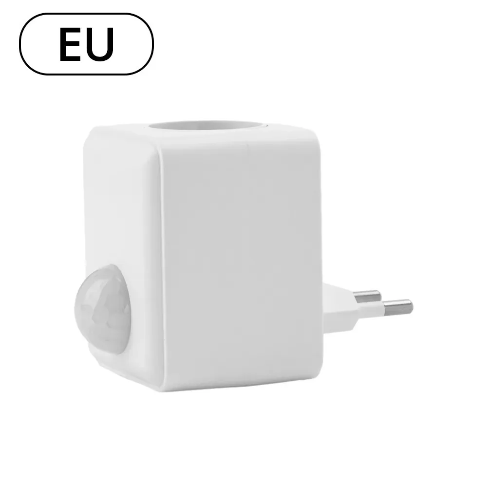 Home E27 Screw Cap Socket Wall Plug with Motion Sensor Lamp Socket Human Induction Smart time-delay Light Bulb Holder