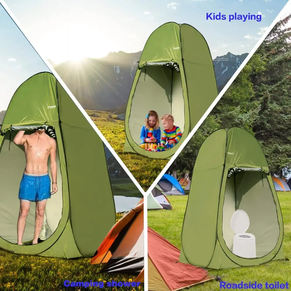 

Camping Shower Tent 7FT Instant Pop Up Privacy Tent Portable Toilet Tents Waterproof 5.5lbs Foldable Beach Fishing Shelter