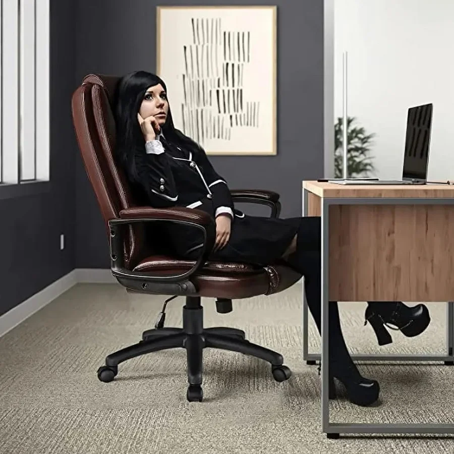 Big and Tall Home Office Computer Chair for Adults, High Back Desk Chair for Heavy Duty 400 LBS