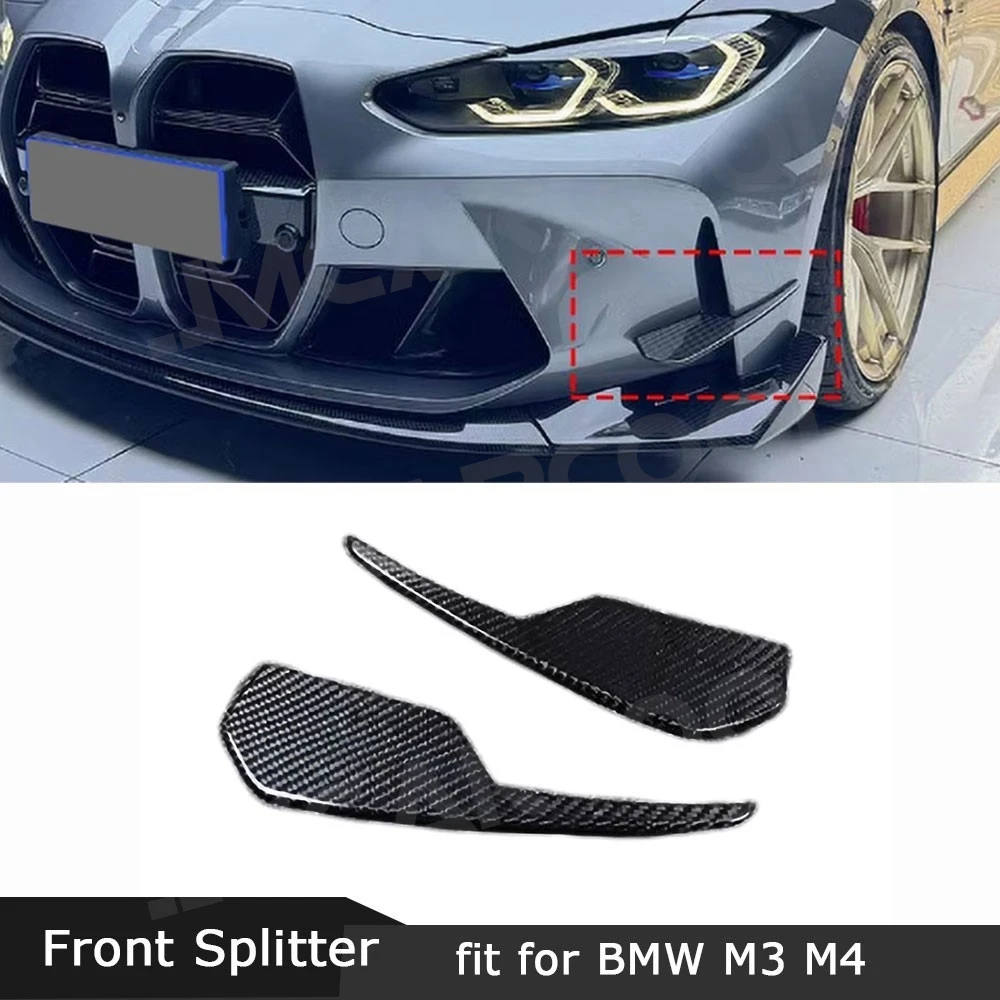 

JMCARCOOL Dry Carbon Fiber Car Rear Bumper Spoiler Air Vent Splitters For BMW G80 M3 G82 G83 M4 2021+ Side Vent Canard